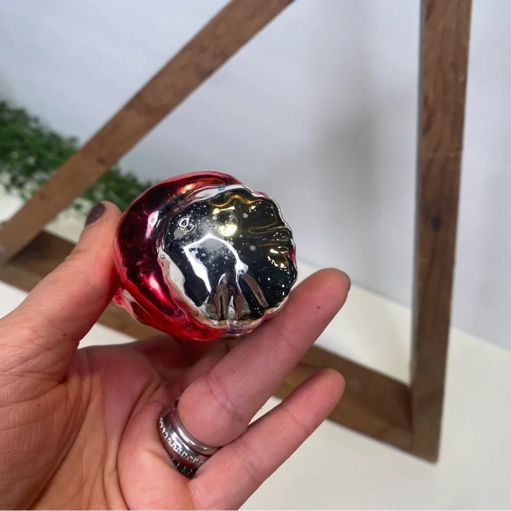 Hand Blown Glass Teddy Bear Koala Clinging To Tree Bird Feeder Ornament